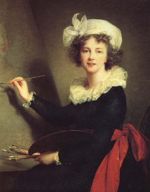 Charles Lebrun Weinie Mrs. Lebrun self-portrait France oil painting art